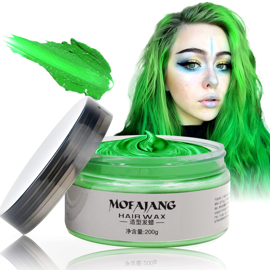 Halloween Green Temporary Hair Color Wax - 4.23 oz - Natural Instant Hair Dye for Party, Cosplay, Halloween, and Christmas Hairstyling Halloween Green Temporary Hair Color Wax - 4.23 oz - Natural Instant Hair Dye for Party, Cosplay, Halloween, and Christmas Hairstyling