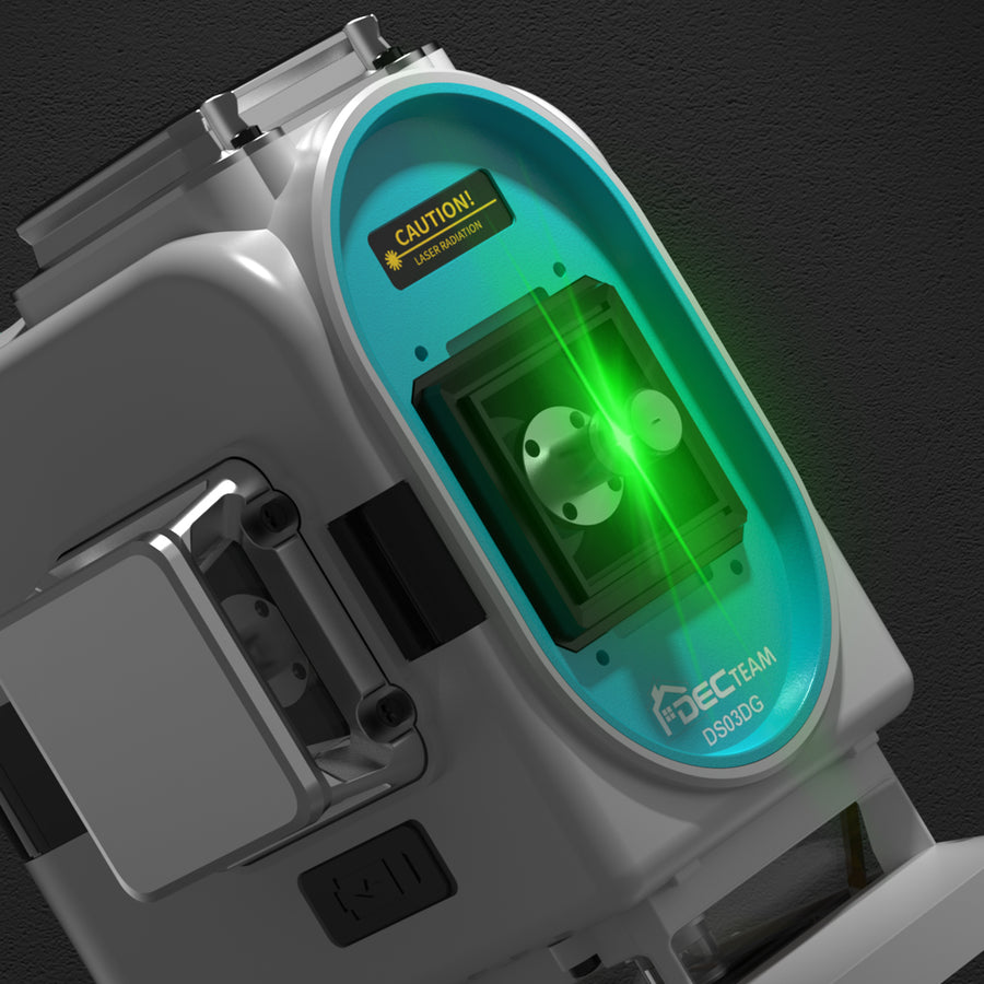DS Series 360° 100 ft. Self-Leveling Cross Line Laser Level with Green Beam DS Series 360° 100 ft. Self-Leveling Cross Line Laser Level with Green Beam