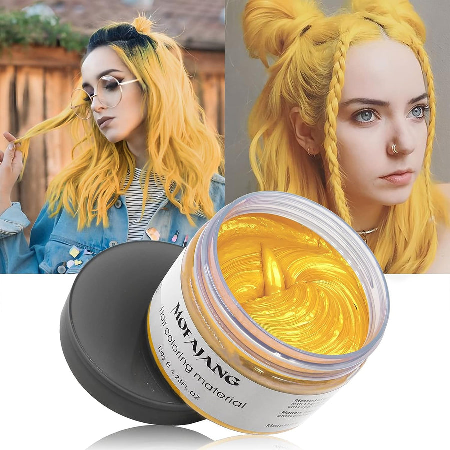 Halloween Green Temporary Hair Color Wax - 4.23 oz - Natural Instant Hair Dye for Party, Cosplay, Halloween, and Christmas Hairstyling Halloween Green Temporary Hair Color Wax - 4.23 oz - Natural Instant Hair Dye for Party, Cosplay, Halloween, and Christmas Hairstyling